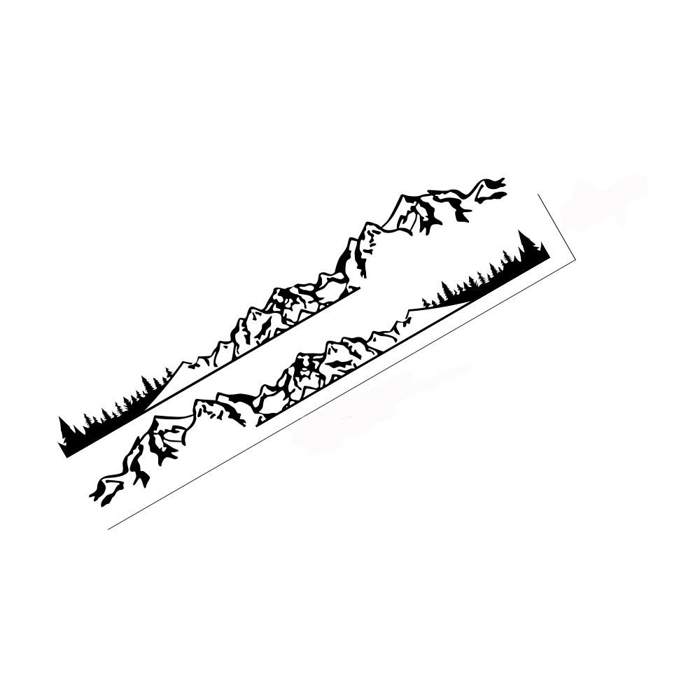Car Motorhome Camper Van DIY Stripes Mountain Graphics Stickers Decals For Volkswagen VW Crafter Auto Tuning Accessories