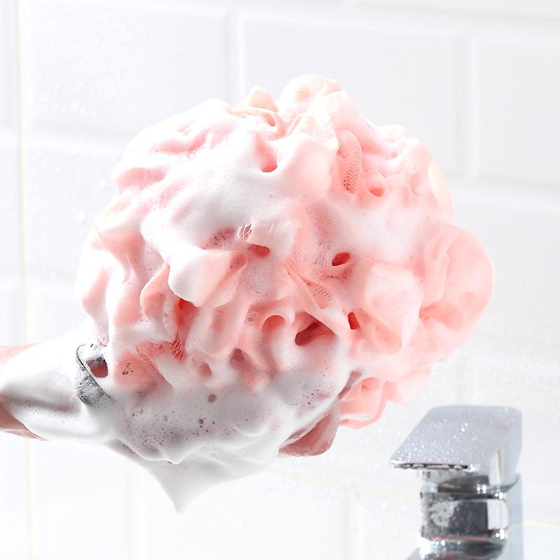 1pc Bath Ball Towel Large Lovely Soft Bath Supplies Rub Back Rub Bath Not Loose Bath Flower