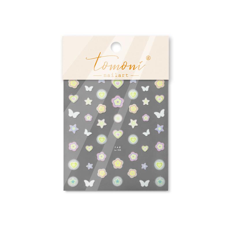 Thin Tough Star Butterfly Stickers Nail DIY Production Creative Decoration Stickers