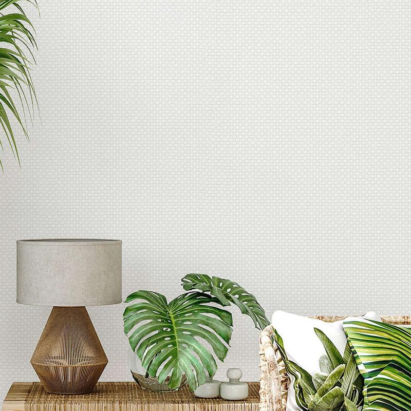 Modern Minimalist Pure White Wallpaper Living Room Bedroom Hotel Corridor Waterproof Linen Wallpaper 3D