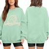 Unisex Lightweight Long Sleeve Neck Printed Pullover Sweatshirt for Men and Women