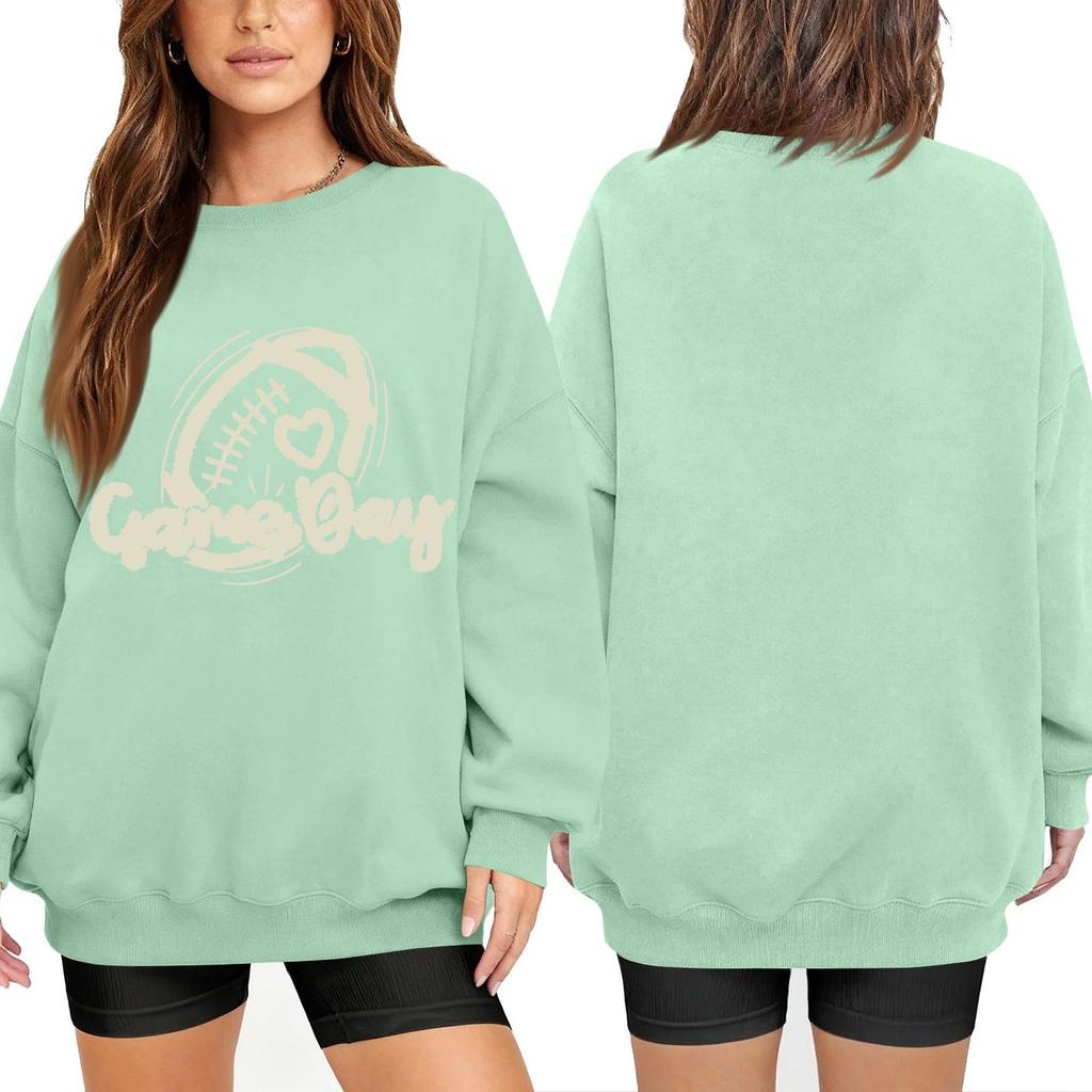 Unisex Lightweight Long Sleeve Neck Printed Pullover Sweatshirt for Men and Women