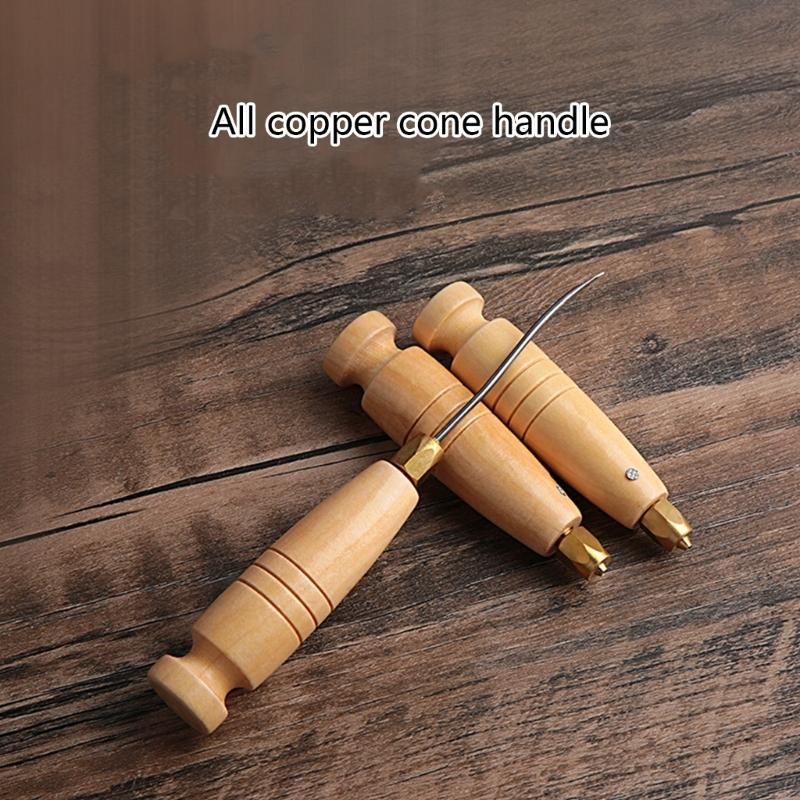 4 In 1 Leather Craft Stitching Scratch Awl Tool Pin Punching Tool Leather Awl Pin Punching Awl for Cutting Sewing Craft