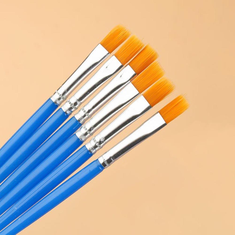 50Pcs Paint Brushes Set Round Flat Hair Nylon Hair Paint Brush For Oil Acrylic For Artists Beginners Student Paintin