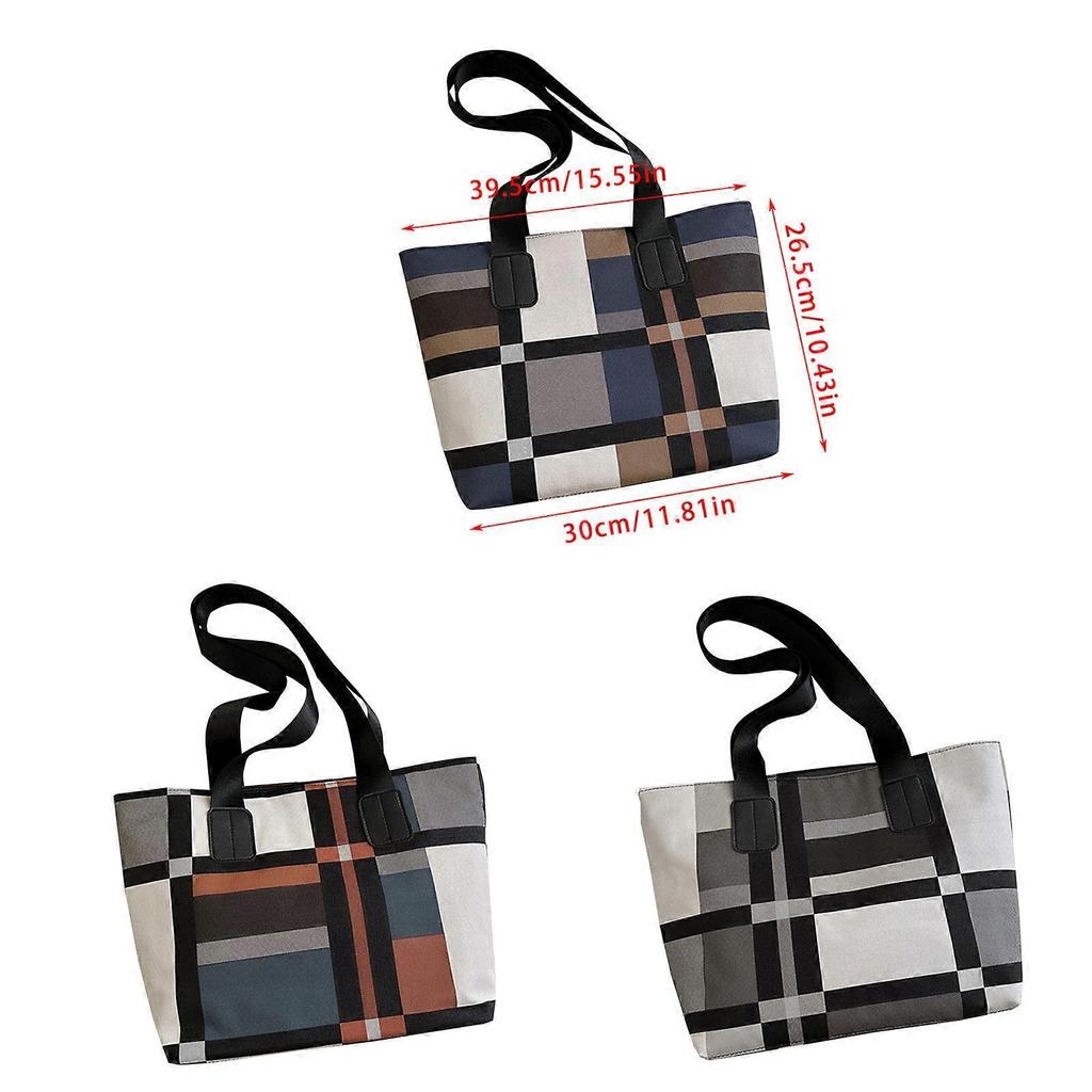 Women PU Leather Underarm Bag Plaids Handbag All-matching Armpit Bag Shopping Dating Bag Large Capacity Shoulder Bag Khaki