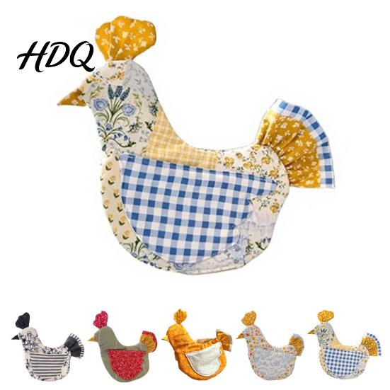 Adult Size Oven Mitt 1 Pc Handmade Quilted Chicken Mitt Heat Resistant Non-slip Glove Pot Holder Rustic Farmhouse Kitchen Gloves for Cooking Baking