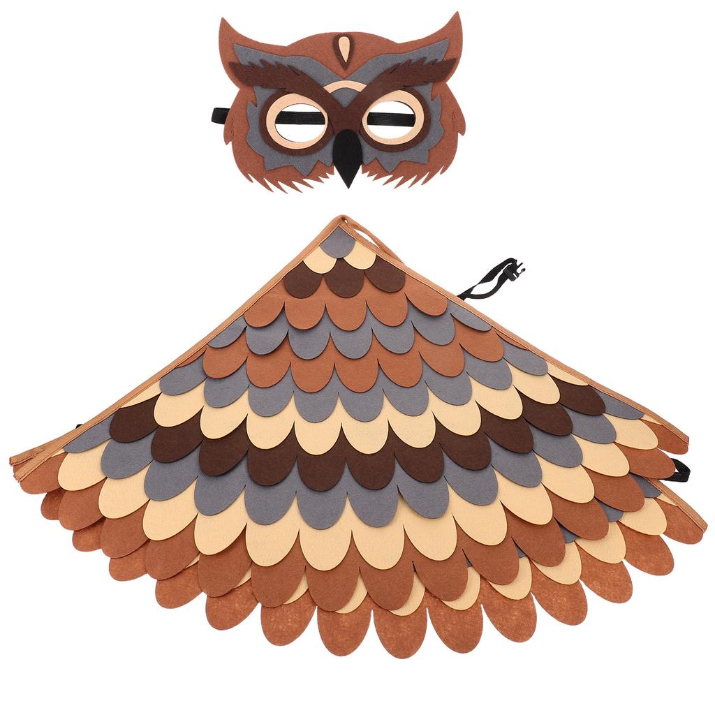 Animal Dress Up Costume For Kids Soft Felt Bird Wing Outfit Toddler Owl Chicken Parrot Fancy Party Play Role Pretend Suit