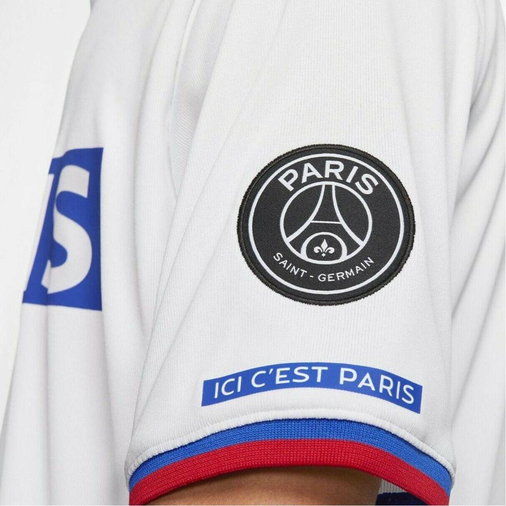 Jordan X PSG Poly Replica Crew Neck Letter Print Short Sleeve T-Shirt Unisex T-Shirt White BQ8358-100