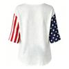 Women's V-Neck Halloween Print Three-Quarter Sleeve Casual Blouse