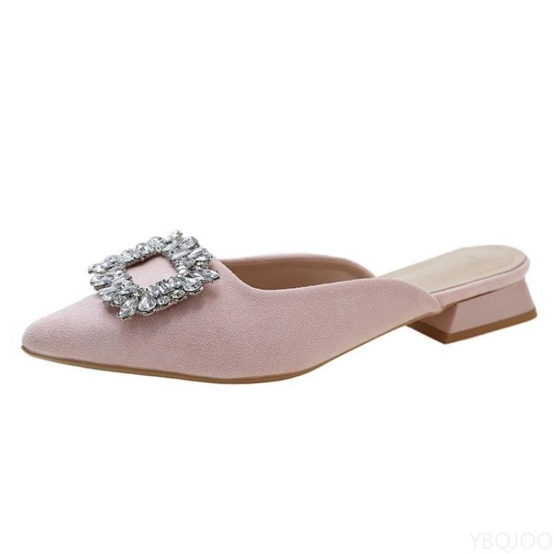 

Fashion Fashionable minimalist high heels for summer 2025 comfortable casual low heeled women s shoes versatile sandals with temperament 42 розовый