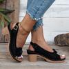 Modne Retro Damskie Sandały 2025 Nowe Letnie Klasyczne Wsuwane Lekkie Wygodne Buty na Wysokim Obcasie Oddychające Sandały Kobiety Mujer