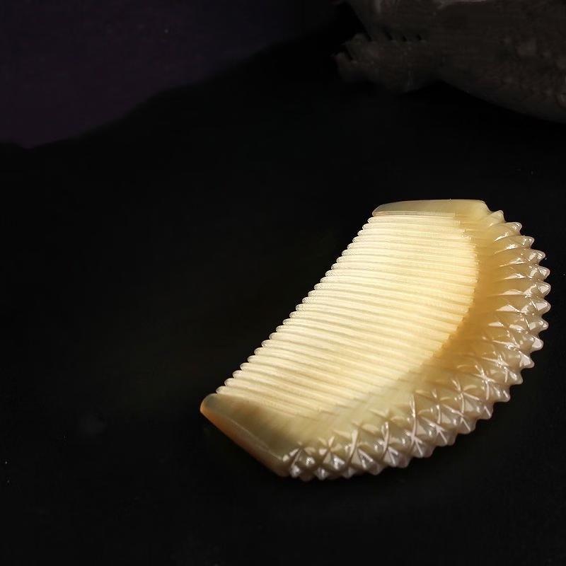 Ox Horn Half-Moon Meridian Massage Comb