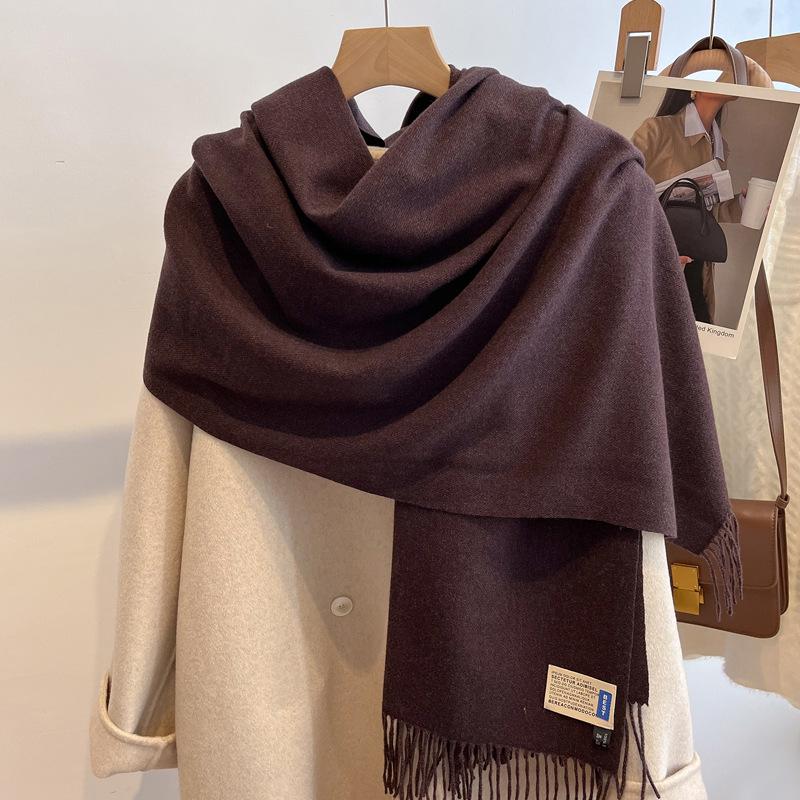 New scarf women's winter versatile shawl imitation cashmere warm high-end couple scarf