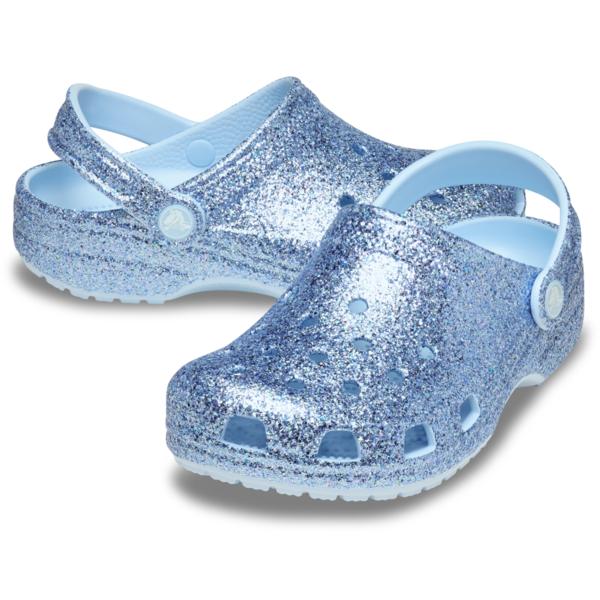 Детские кроксы Classic Glitter Clog 211939 4wk 2119394WK (blue frost)/J3(220mm)