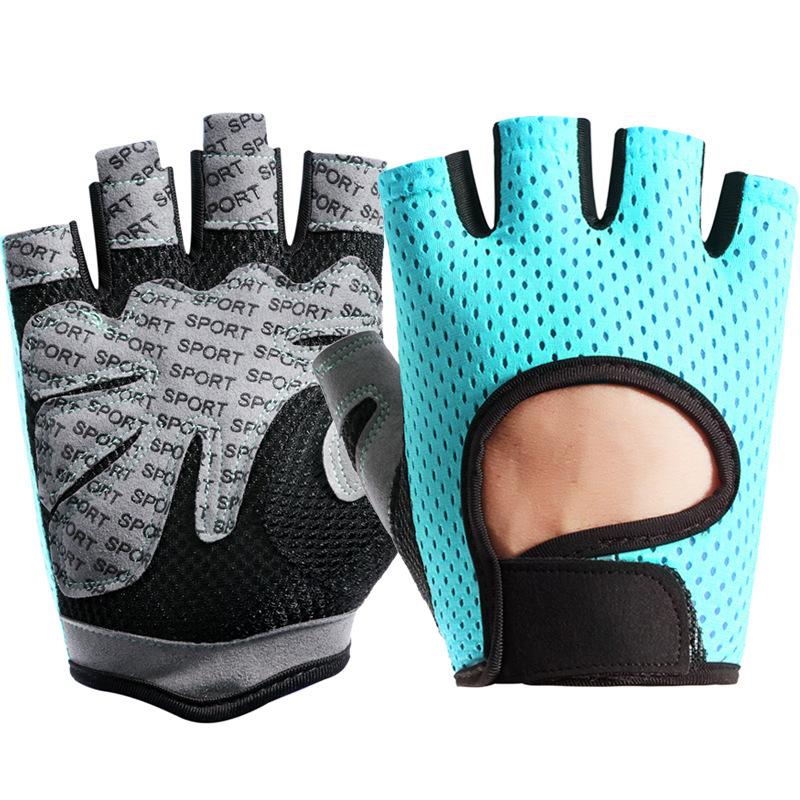 Fitness Half Finger Gloves for Men and Women Outdoor Wear Resistant Breathable Non Slip Hand Guard Bicycle Riding Sports Thin Gloves