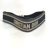 Dior B0003CBTE_M928 CDHardware Embroidered Canvas Logo Belt Navy X Beige