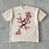 Kersenbloesem Retro T-shirt Unisex Korte Mouw Shirt S5XL Unisex T-shirt