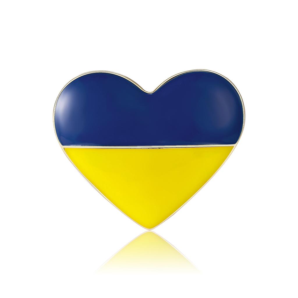 Spilla Moda Ucraina Grande Amore Serie Patriottica Spilla Smaltata Gocciolante Gioiello Distintivo