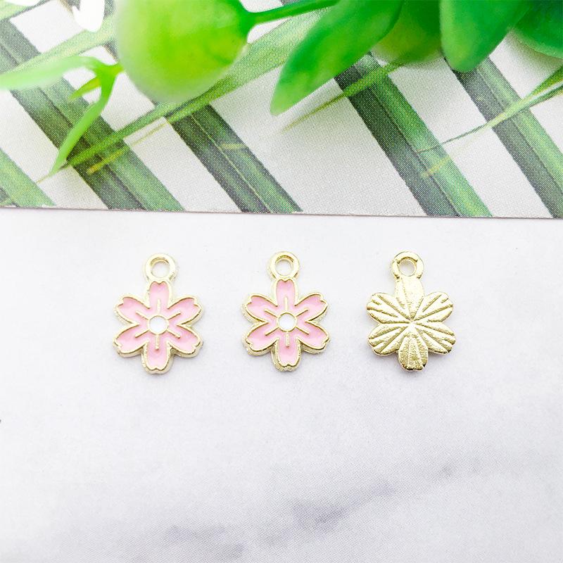 Alloy Flower Petal Jewelry Accessories: DIY Earrings, Phone Chain, Oil Drip Pendant