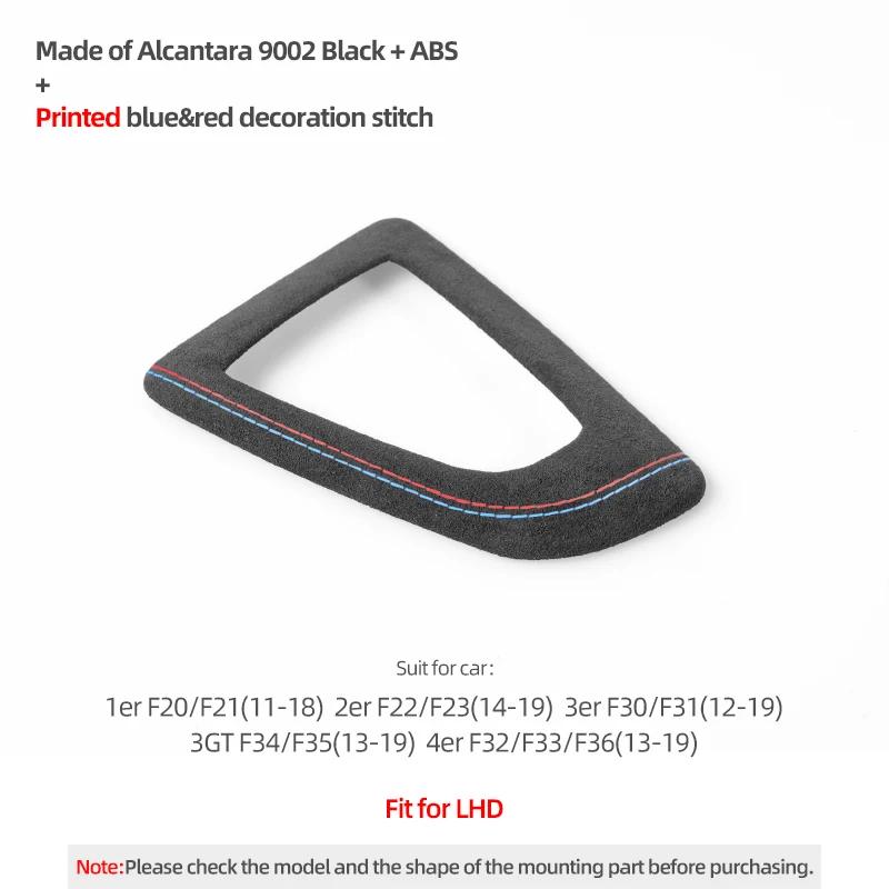 Betterhumz Auto Schaltknauf Abdeckung Zierleiste für BMW F20 F30 F10 F31 F32 F36 F34 F22 X3 X4 X5 X6 Wildleder Panel Innenzubehör