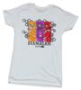 Evangelion Adult New TShirt Pink Cityscape Logo Pic