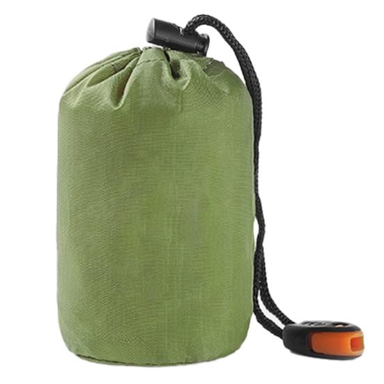 

Аварийный спальный мешок, портативное термоодеяло, легкое, водонепроницаемое, на открытом воздухе, для кемпинга, пешего туризма, для взрослых, палаточный мешок, снаряжение для выживания зелёный