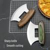 Colorful Wood Handle Stainless Steel Pizza Cutter & Baking Knife