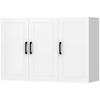 Bathroom Wall Cabinet, Wall Mounted Bathroom Cabinet, Over the Toilet Space Saver with Adjustable Shelves, White