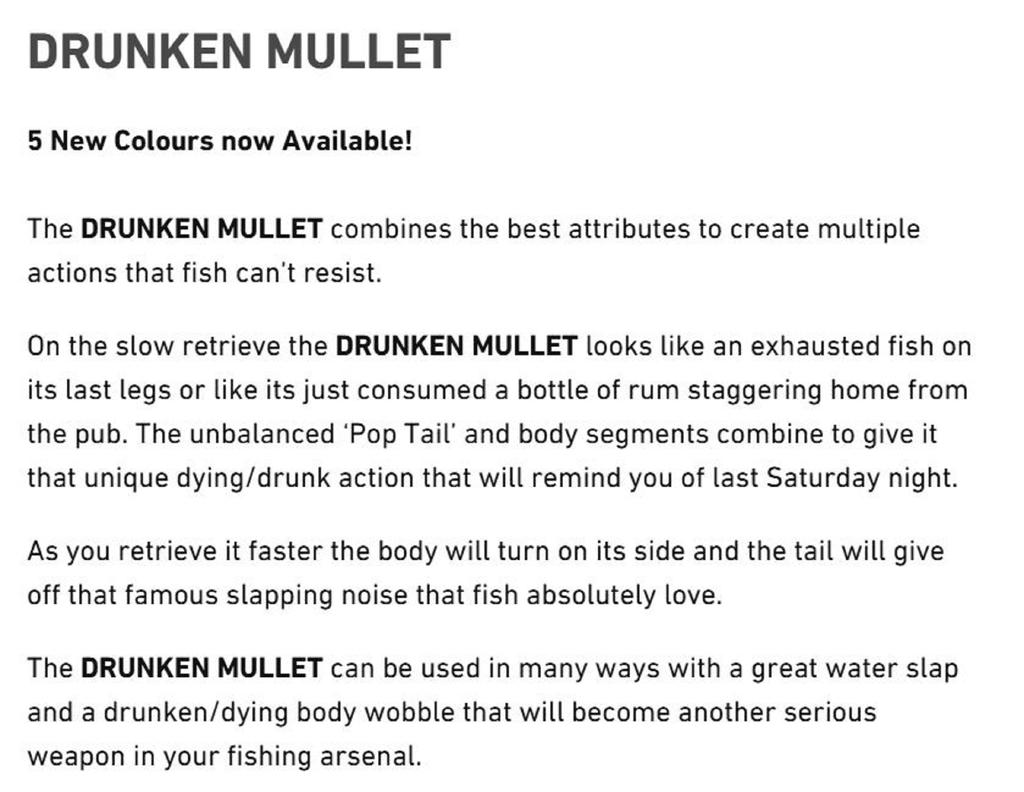 Chasebaits Drunken Mullet 95 mm 19 grams Floating Lure 11 (7151)