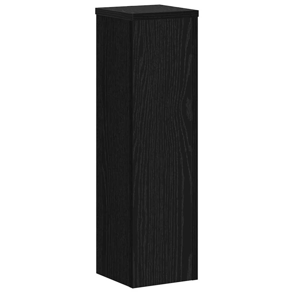 Plant Stand 2 pcs Black Oak Look 17 x 17 x 60 cm