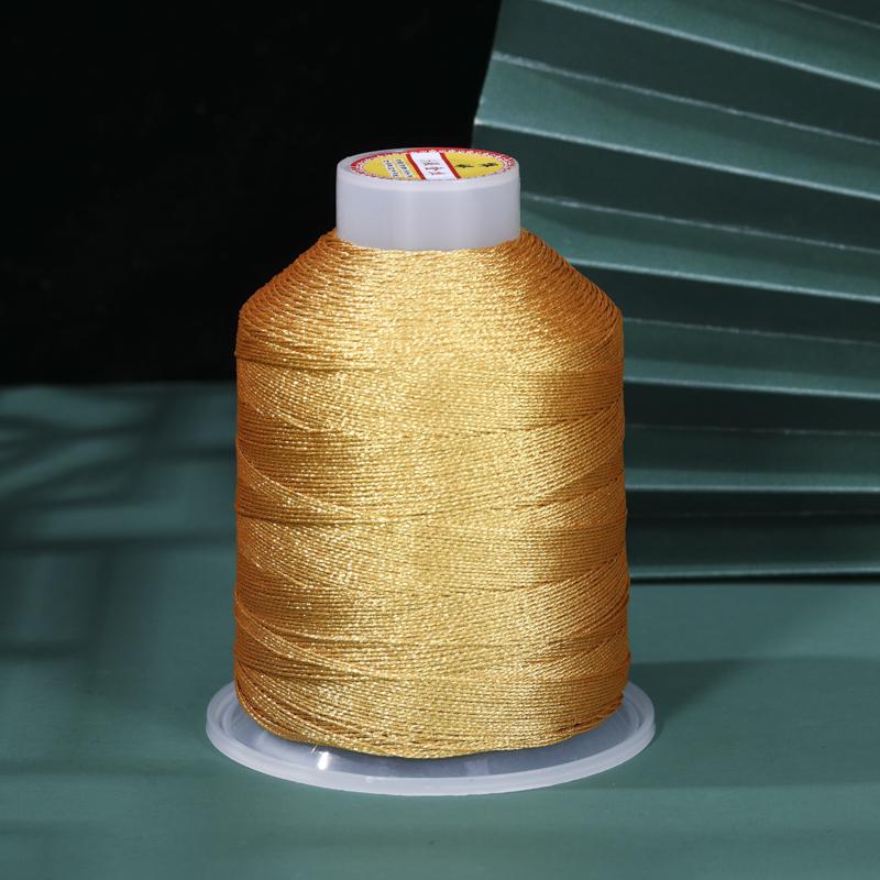 DIY Iridescent Gold & Silver Thread Core Yarn for Handmade Tassels, Bracelets, Necklaces, and Macrame.