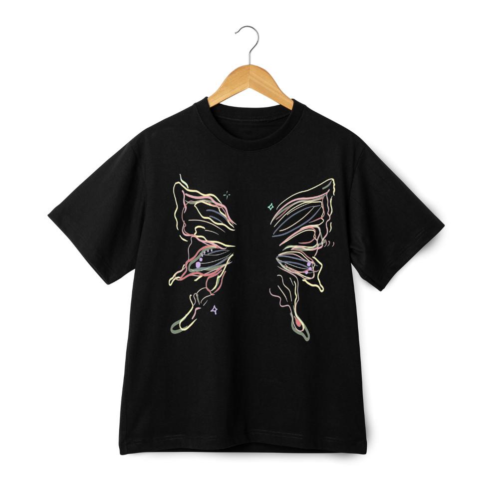 Colorful Abstract Butterfly Graphic Unisex Tee