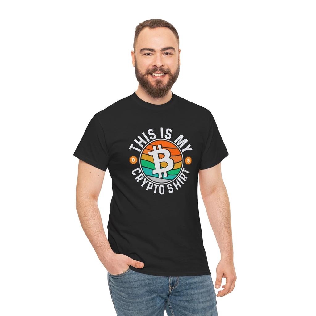 Krypto-Süchtiger T-Shirt Tops T-Shirts Unisex – Bitcoin Blockchain Investor HODL BTC Tee