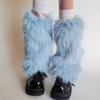 Fußabdeckung Winter Beinwärmer Harajuku Lange Strümpfe Vintage Plüsch Beinabdeckungen Spicy Girls