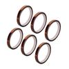 6pcs Heat Resistant Tape Residue Free Polyimide Sublimation Thermal Tape for DIY T Shirt Mug Electronics Crafts 0.6cm