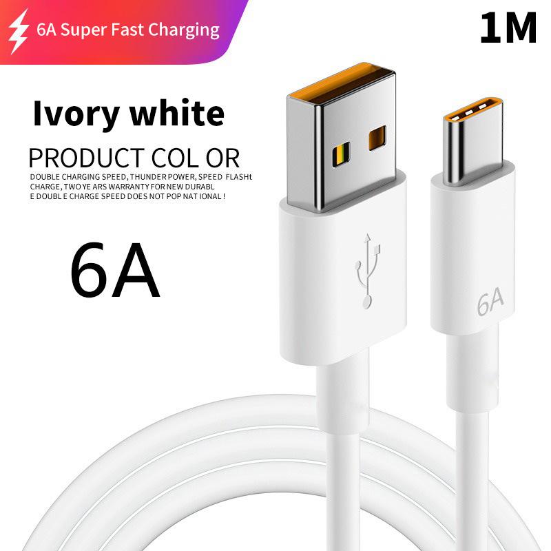 

66 Вт 6A кабель быстрой зарядки Usb Type C для Xiaomi Redmi Poco Huawei Honor Oppo Vivo Oneplus мобильный телефон зарядное устройство Usb C кабель
