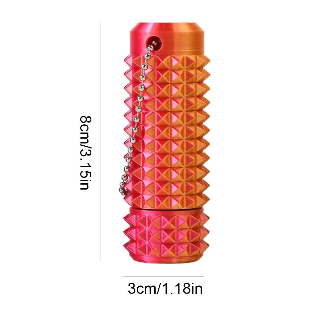 3D Printed Little Spiky Sensory Roller Toys Stress Relief Spiky Stim Tactile Keychain Mini Grippie Fidget Toys Keychain Pendant