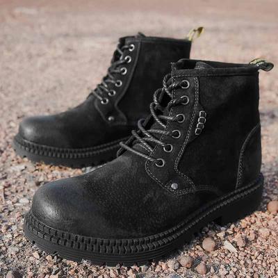 Marke Neueste Winter Warme Herren Schneestiefel Echtes Leder Wildleder Stiefel Herbst Herren Stiefel Lässige Herren Klassische Schwarze Sneaker Größe 38-46
