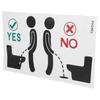 Adesivo Creativo per WC per Bagni con Decalcomania Ricorda-pipì 2 Pezzi