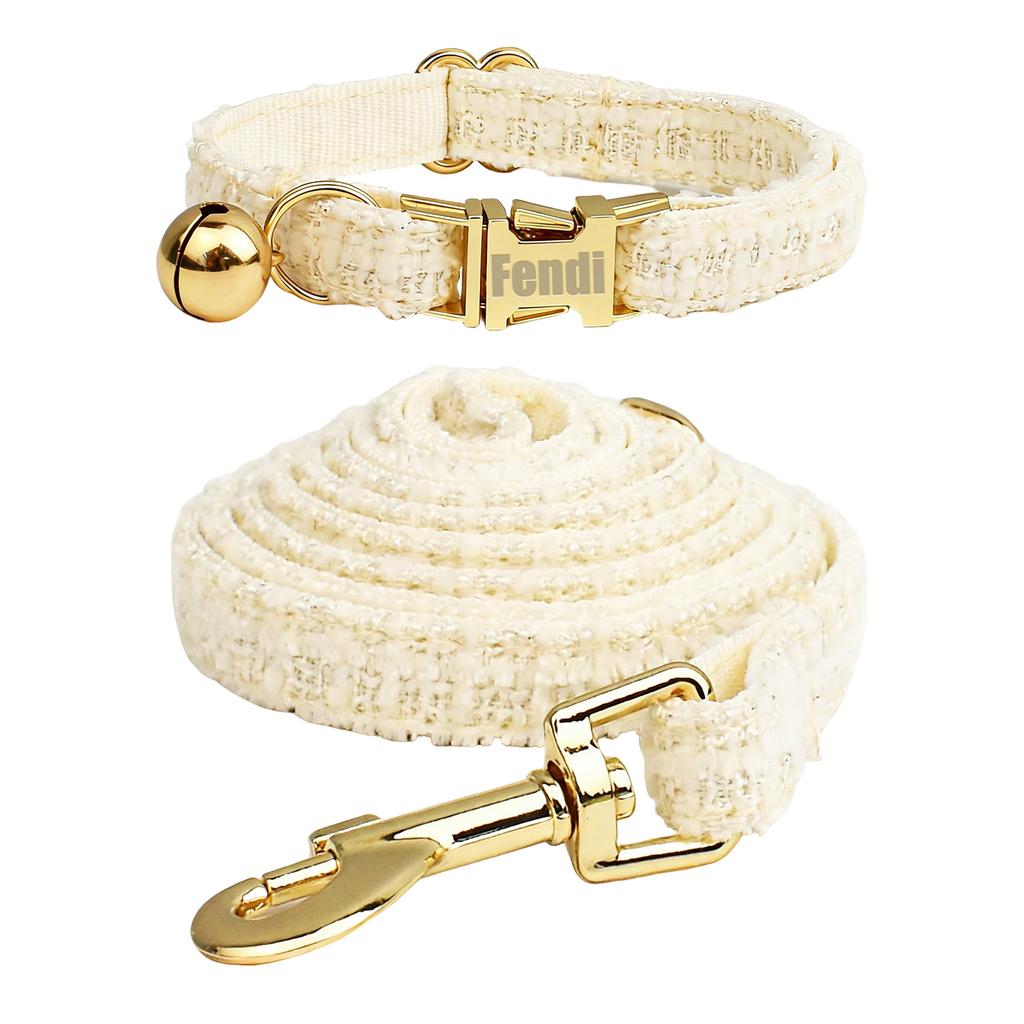 Custom Carved -inspired Pet Collars, Dog Collars, Cute Bell Collars+ Leash
