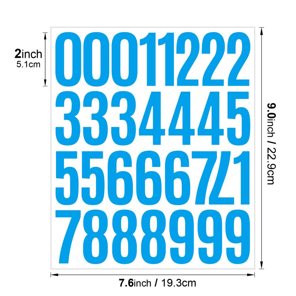 2-inch Digital Sticker Cut Die Self-adhesive Vinyl Vinyl Sticker Waterproof Number Identification Classification Digital Sticker