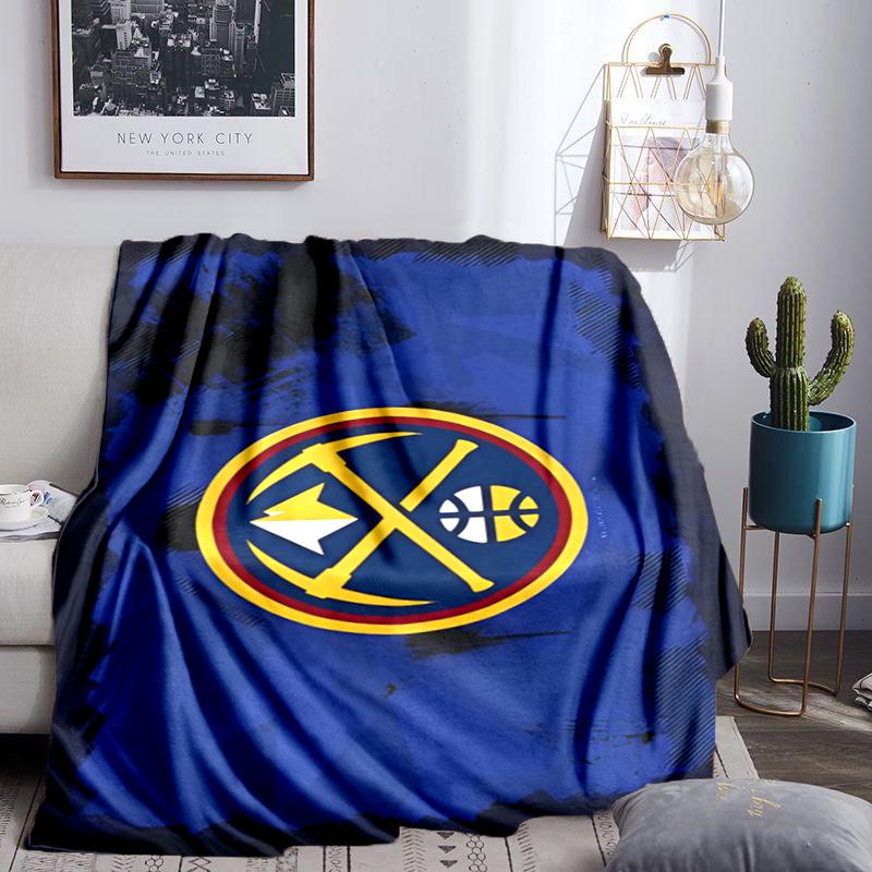 Nuggets Logo Art Blanket Lightweight Flannel Bedding Blanket Perfect for Travel, Camping, Living Rooms, Offices, Sofas, Fan Christmas Gift