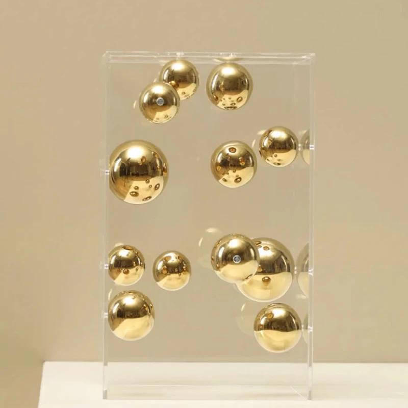 Creative Creative Square Acrylic Cover Sphere Decoration Living Room Porch Cabinet Crafts Ornament Modern Clear Acrylic Square H
