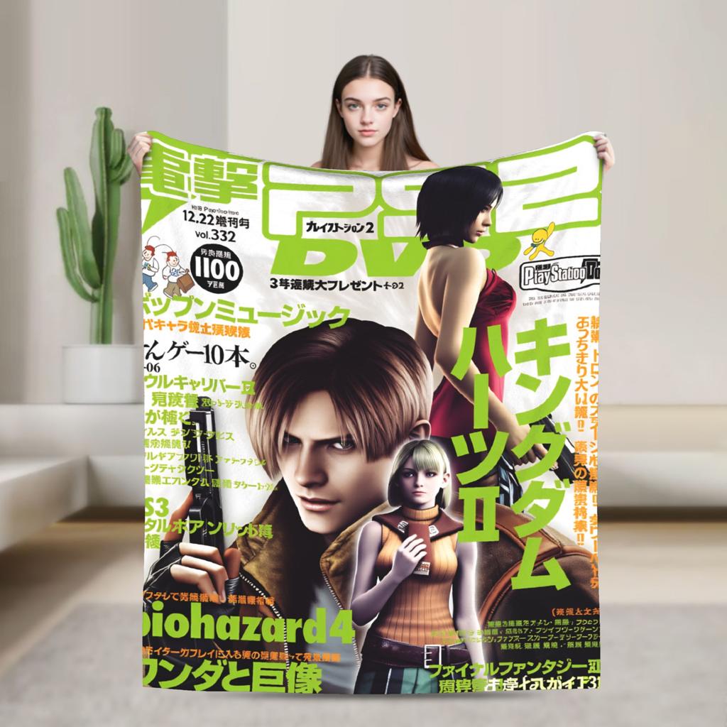 I  Leon Kennedy Blankets Residents Evils Soft Fluffy Plush Throw Blanket For Couch Chair Sofa Bed Flannel Bedspread Bed Cover
