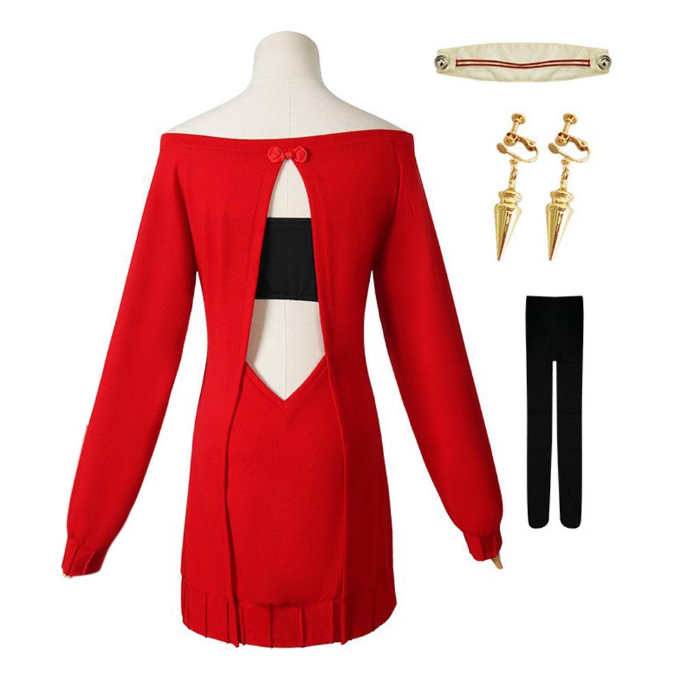 SPY Cos FAMILY Yor Forger Cosplay Costume Sweater Outfits Halloween Carnival Suit 5pcs Sets