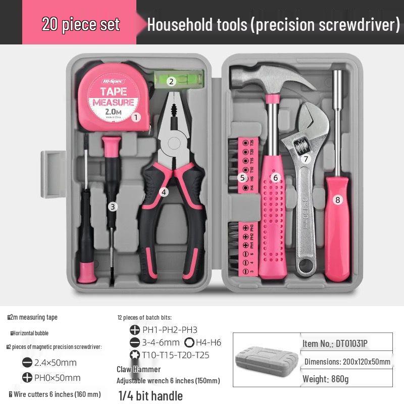 Complete Home Repair Tool Kit: Hex Wrench, Screwdriver, Pliers & More