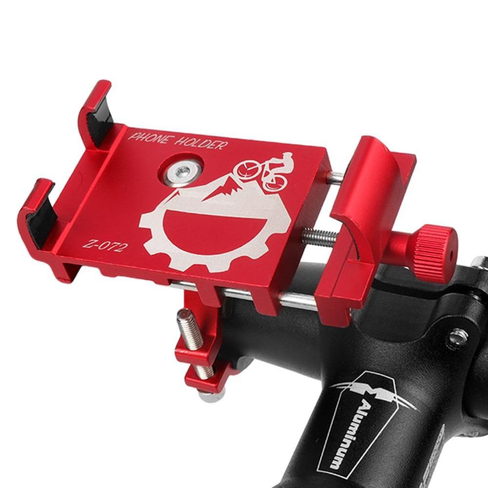 Red Bike Phone Mount Aluminum Alloy Motorcycle Phone Holder Bike Handlebar Phone Holder  Bicycle