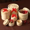 Bamboo Steamer Basket Wedding Candy Box - Festive Ornament for Wedding Rooms