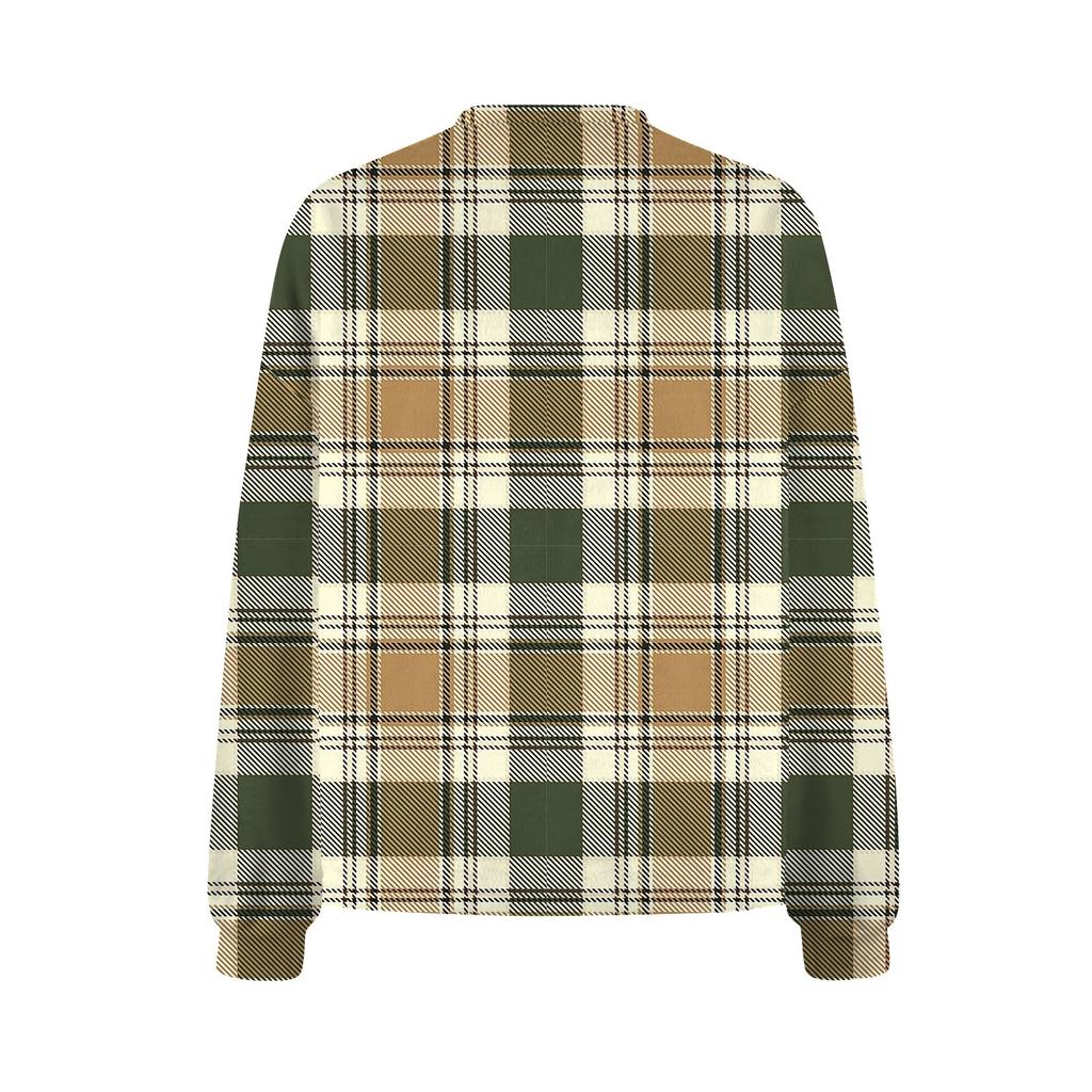 Damenmode, kurze Jacke, lässig, langärmelig, kariert, einreihig, Plüschoberteil
