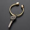 Portable Buckles Whistle Ruler Key Ring Brass Keychain Pendant Jewelry Accessories